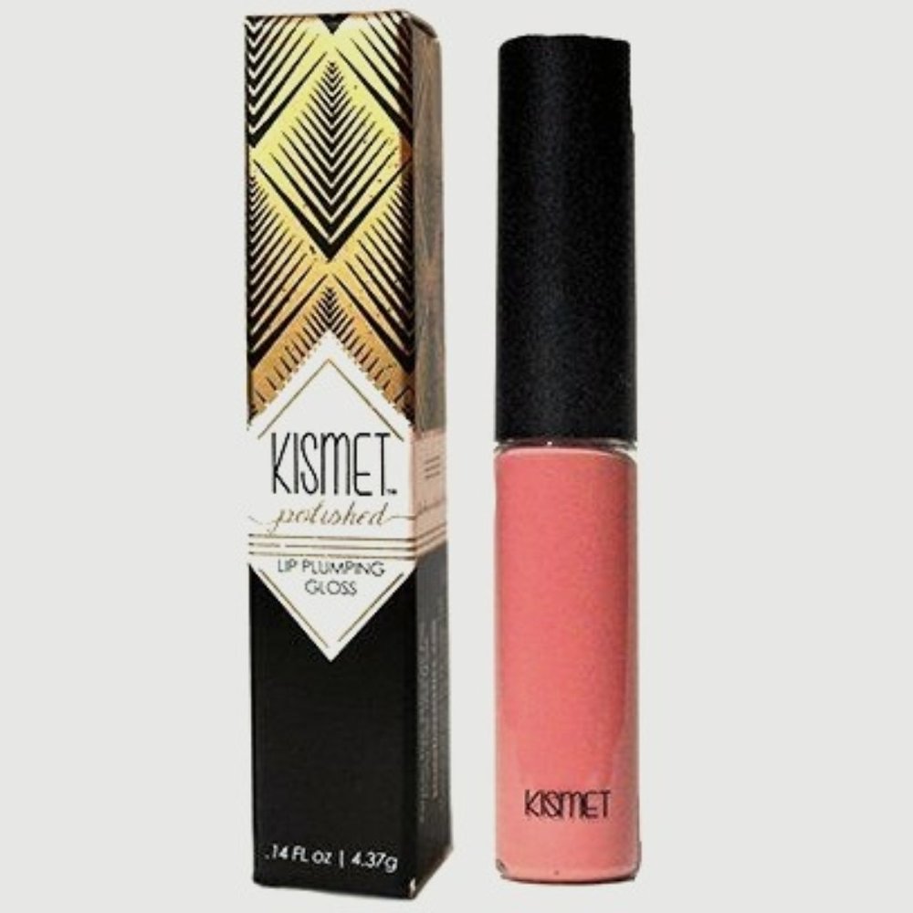 KISMET Lip Plumping Gloss in Baby Pink Moisturizing Natural Vitamin E NEW in Box